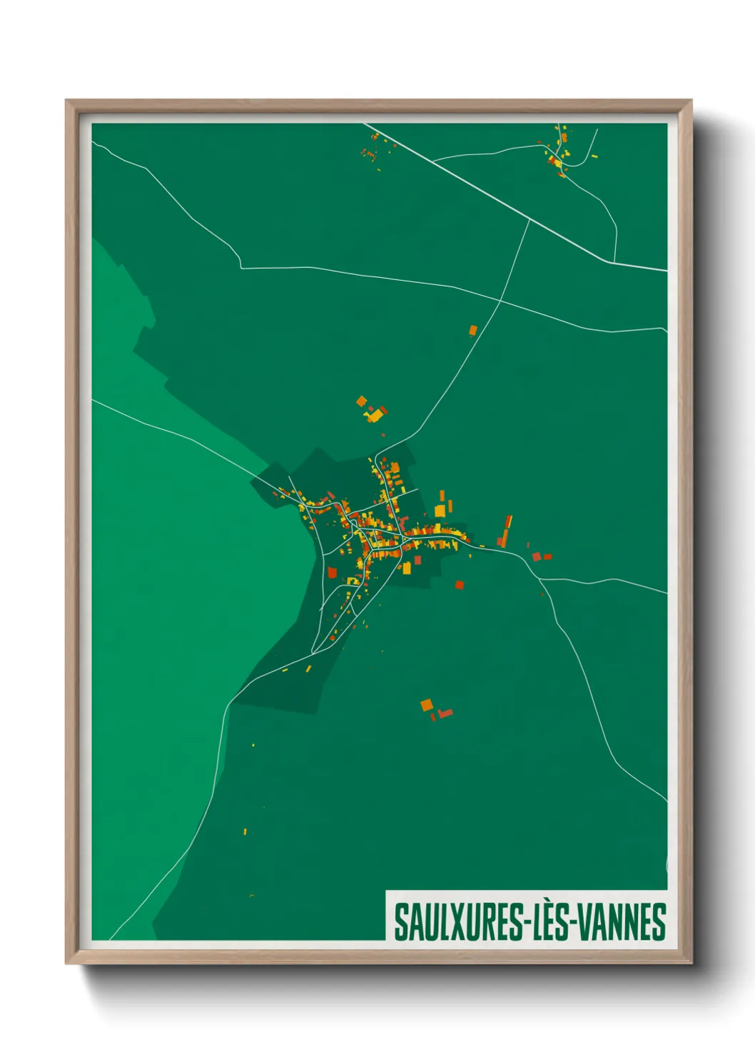 Une affiche de carte sur Saulxures-lès-Vannes