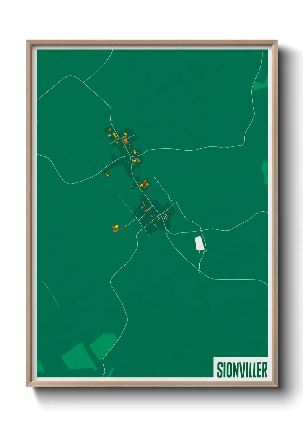 Une affiche de carte sur Sionviller