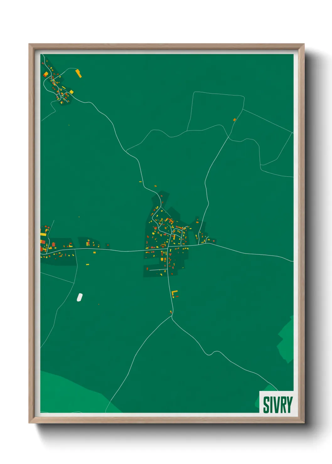 Une affiche de carte sur Sivry
