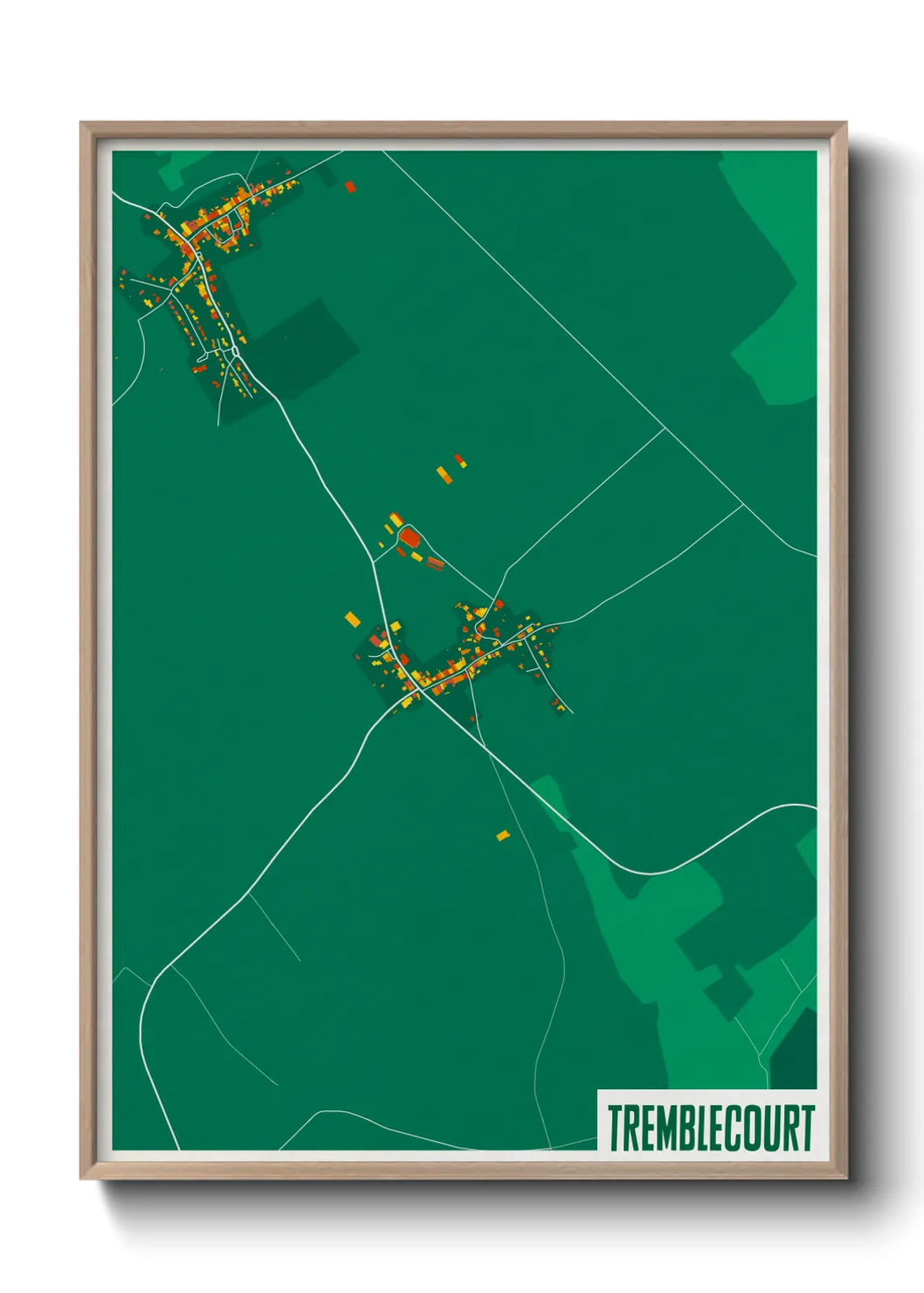 Une affiche de carte sur Tremblecourt