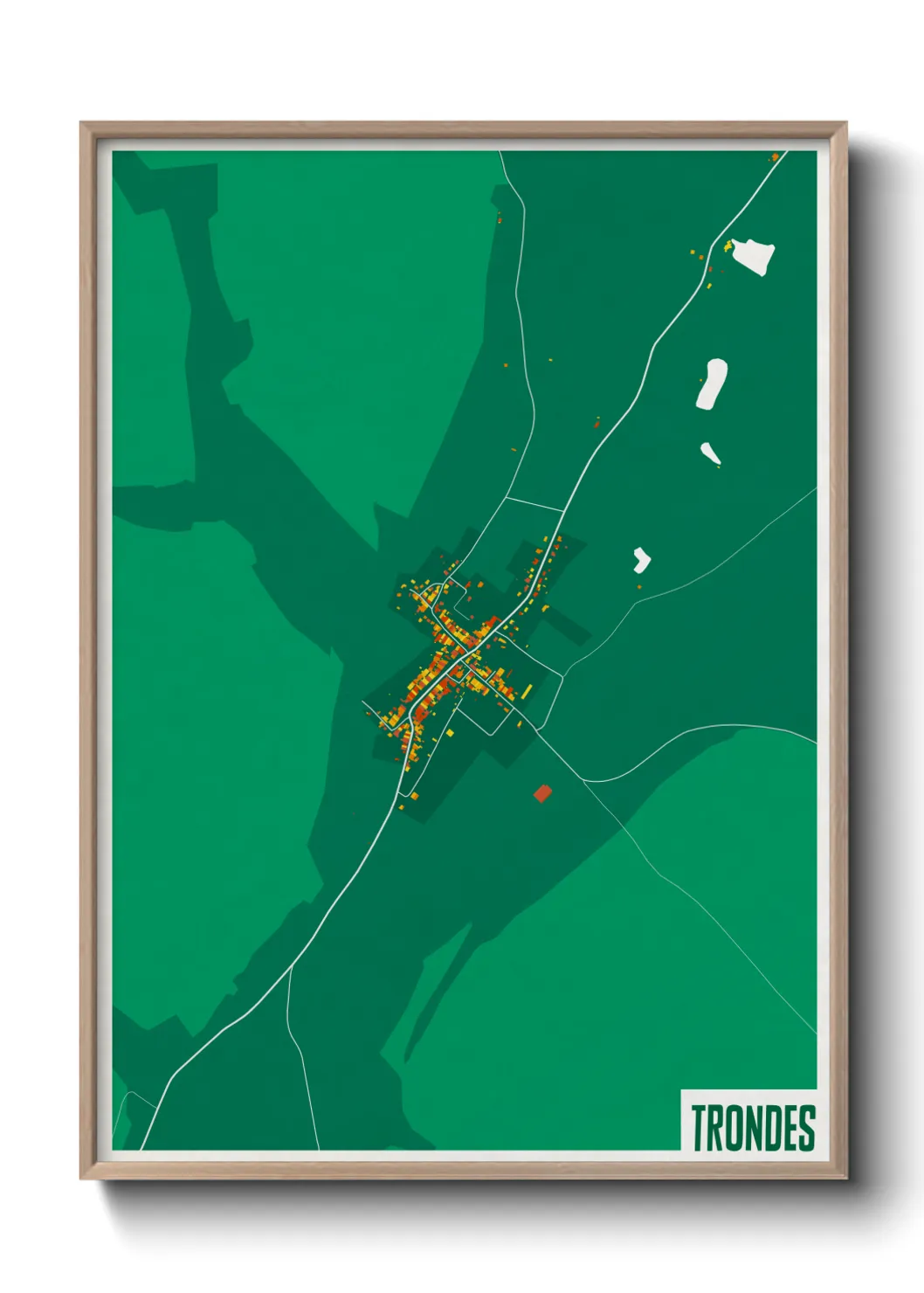 Une affiche de carte sur Trondes