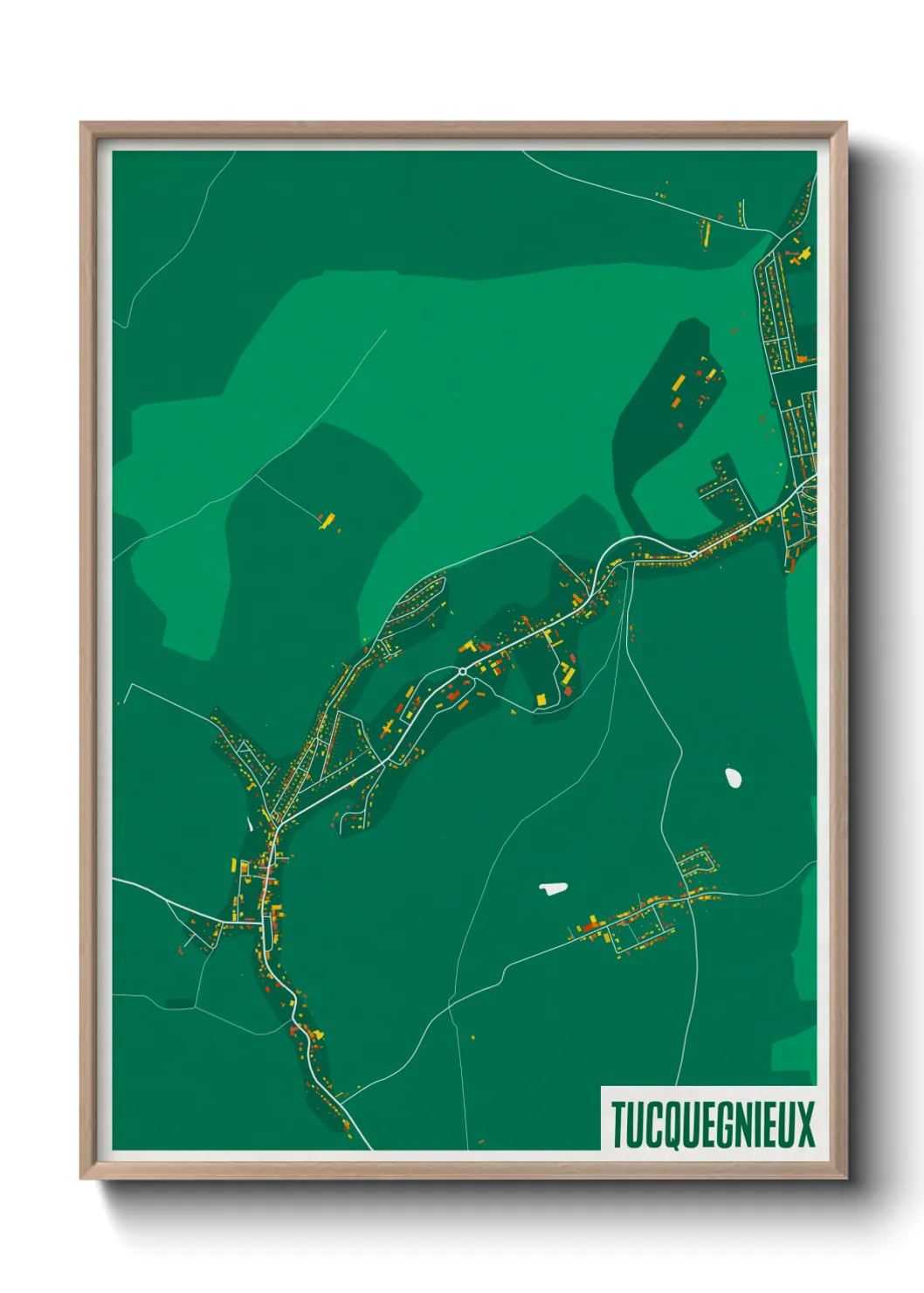 Une affiche de carte sur Tucquegnieux