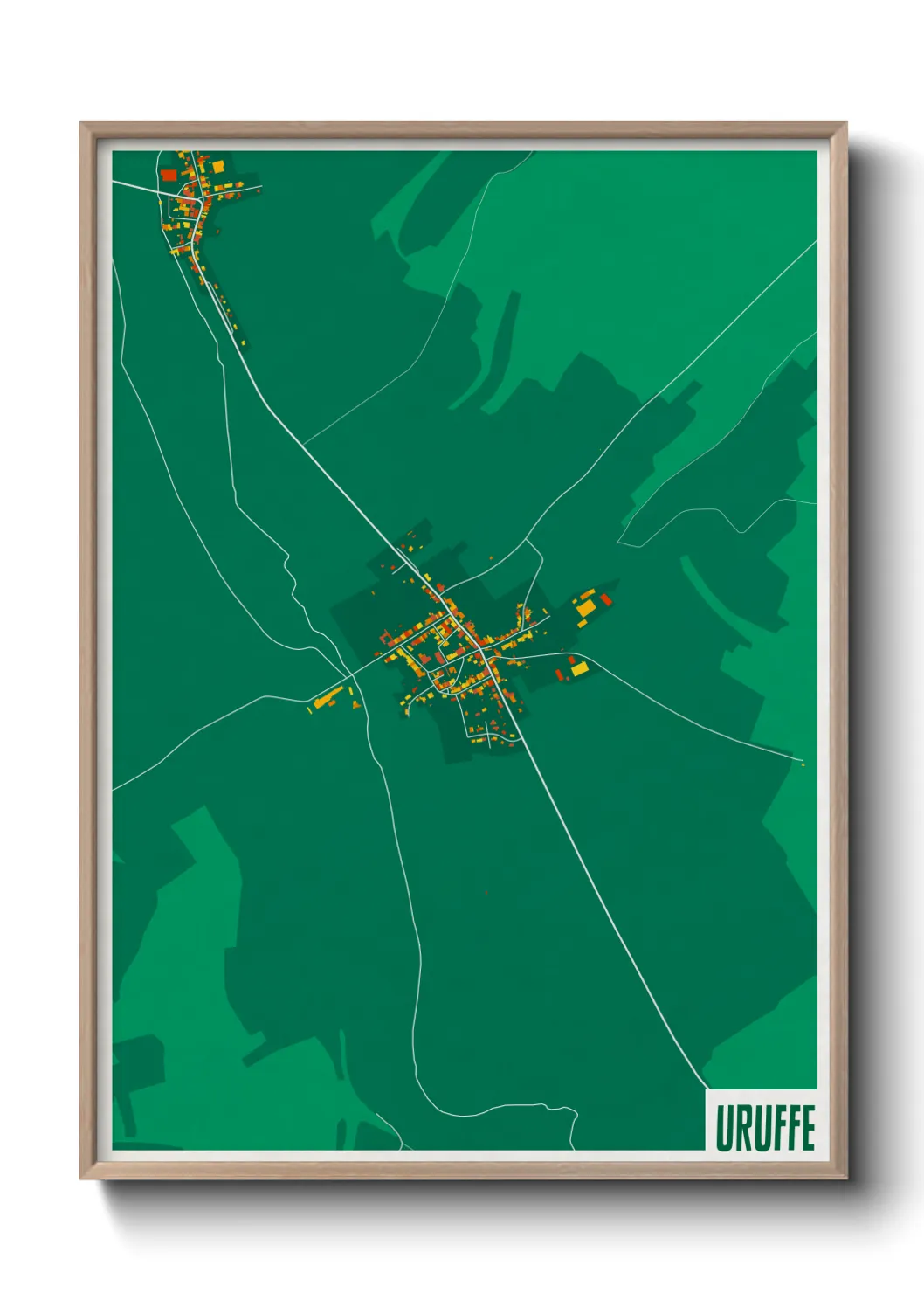 Une affiche de carte sur Uruffe