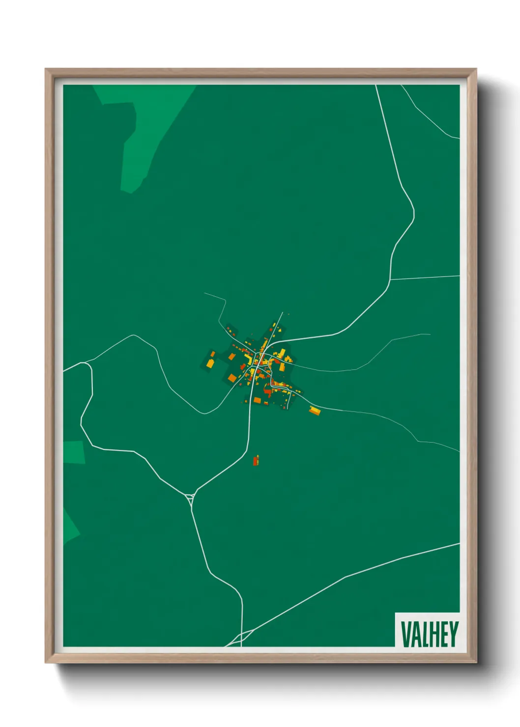 Une affiche de carte sur Valhey