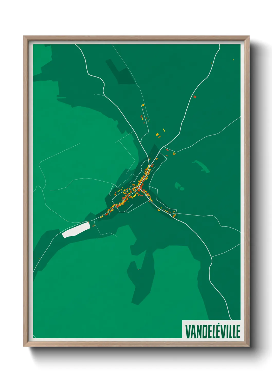 Une affiche de carte sur Vandeléville