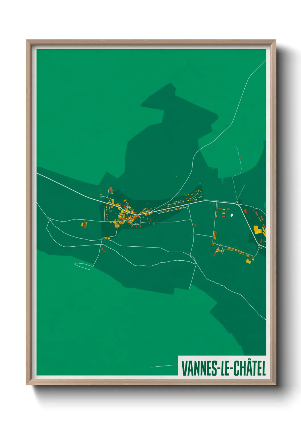 Une affiche de carte sur Vannes-le-Châtel