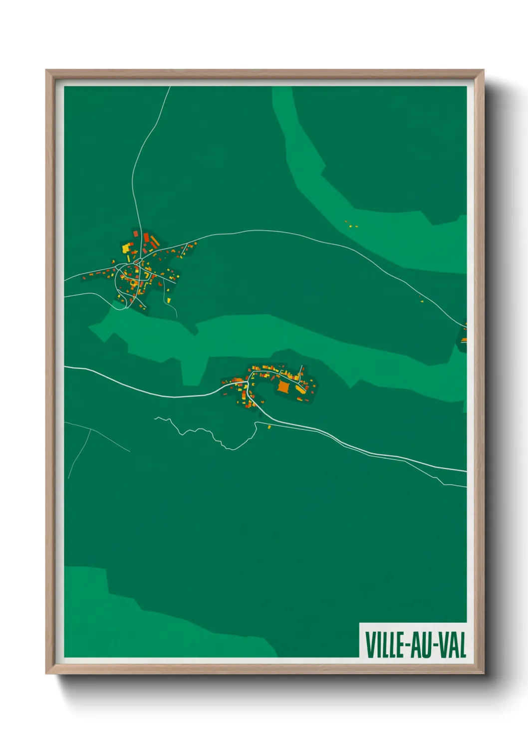 Une affiche de carte sur Ville-au-Val