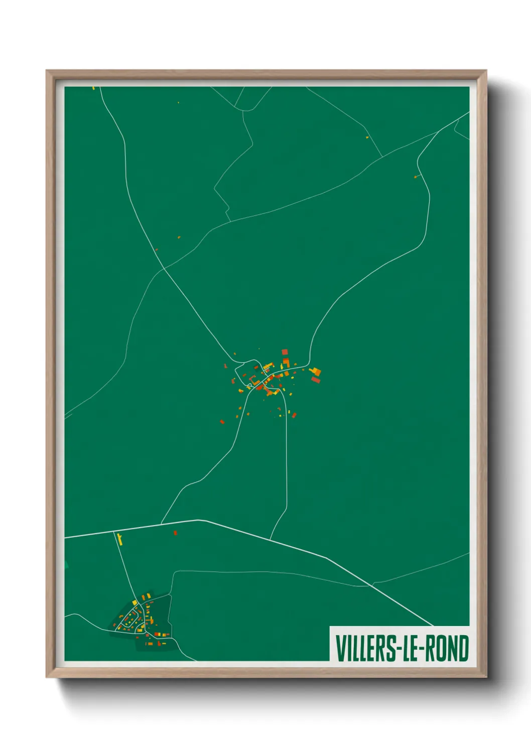 Une affiche de carte sur Villers-le-Rond