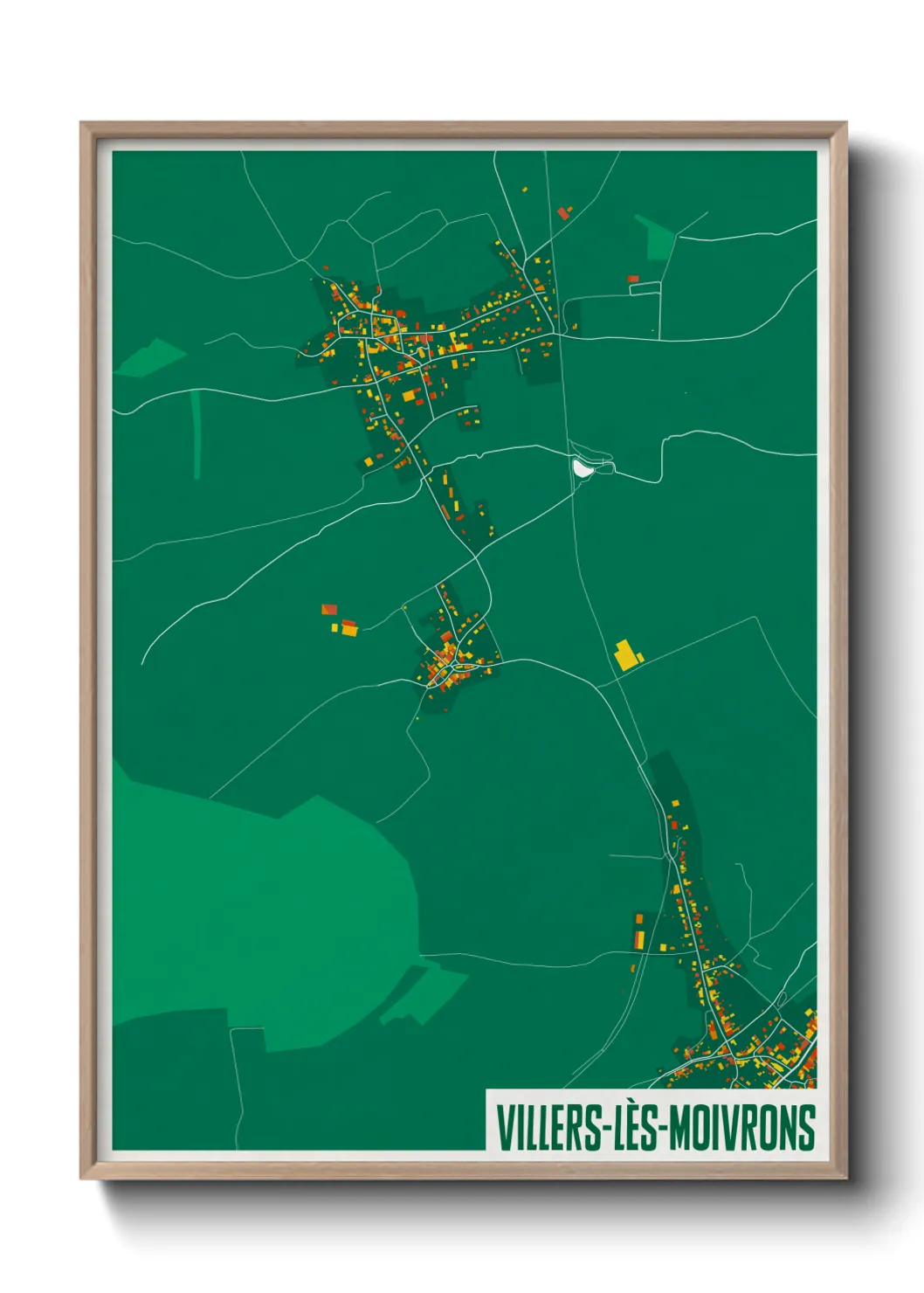 Une affiche de carte sur Villers-lès-Moivrons
