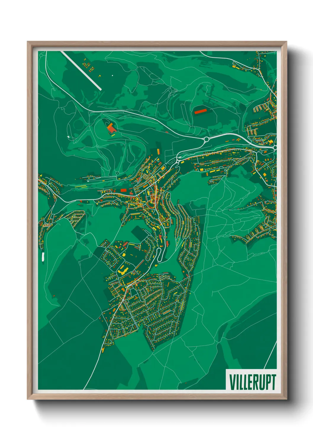 Une affiche de carte sur Villerupt