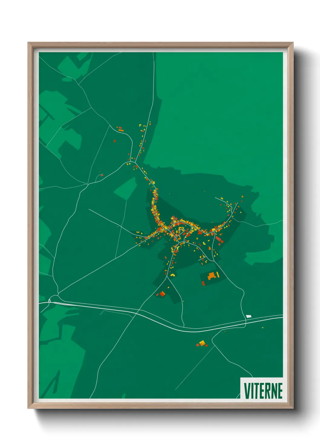 Une affiche de carte sur Viterne