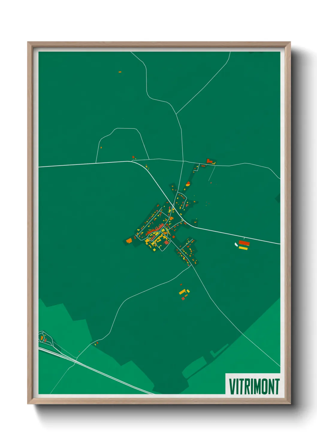 Une affiche de carte sur Vitrimont