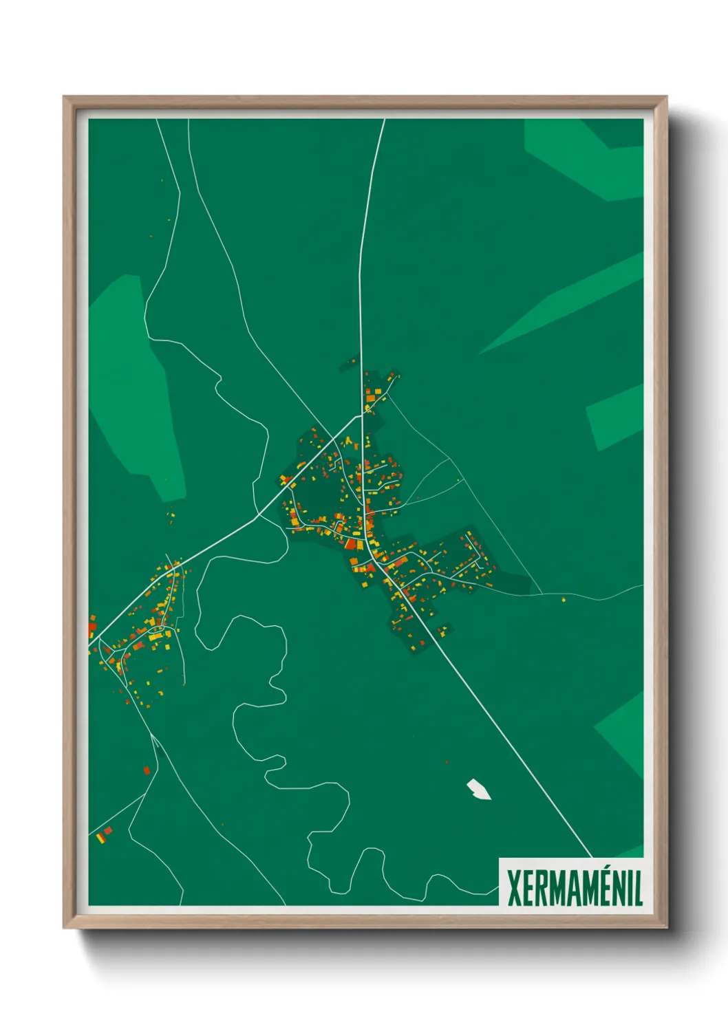 Une affiche de carte sur Xermaménil