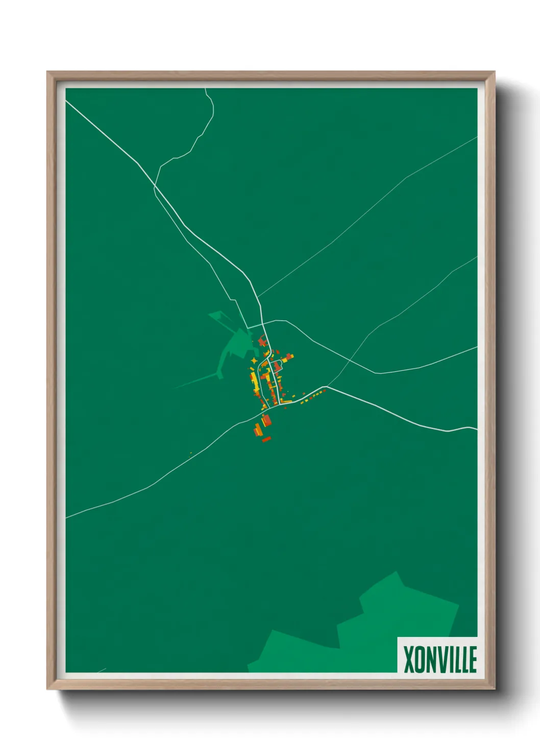 Une affiche de carte sur Xonville