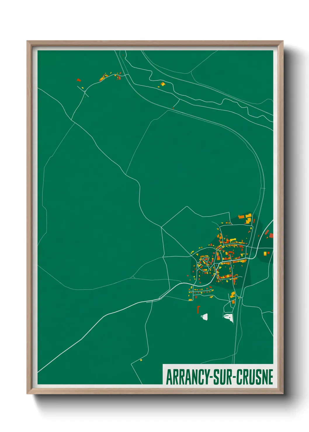 Une affiche de carte sur Arrancy-sur-Crusne
