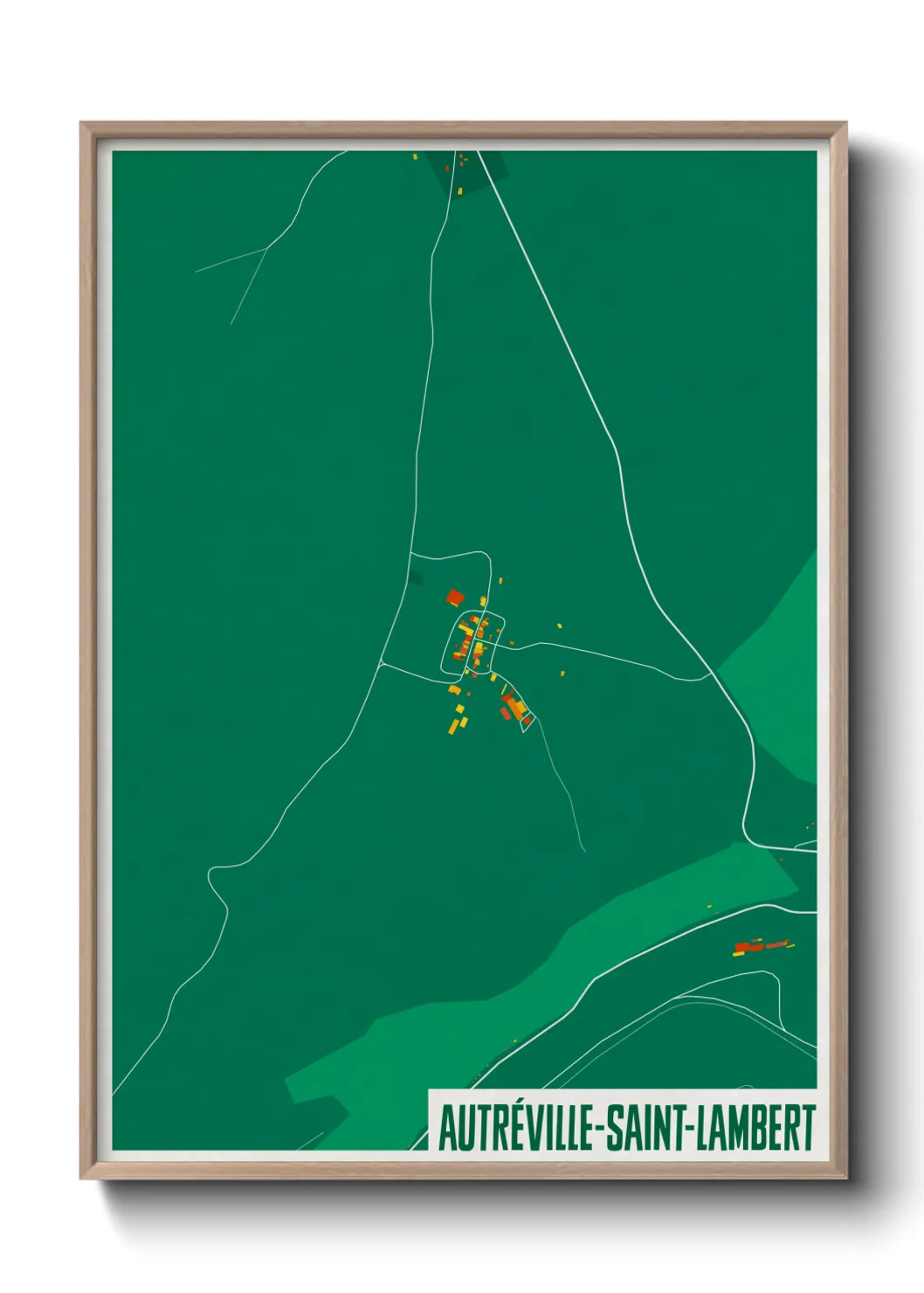 Une affiche de carte sur Autréville-Saint-Lambert