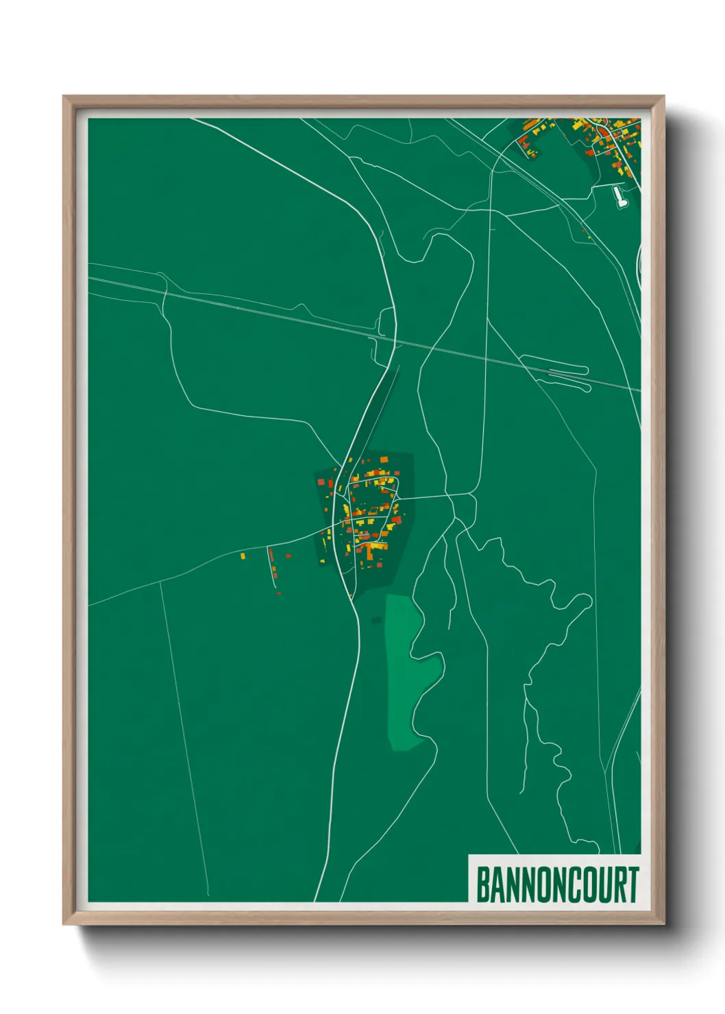 Une affiche de carte sur Bannoncourt
