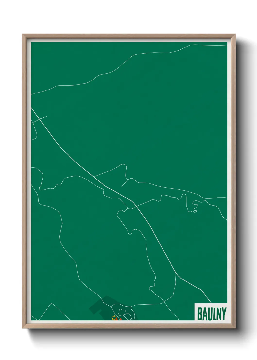 Une affiche de carte sur Baulny