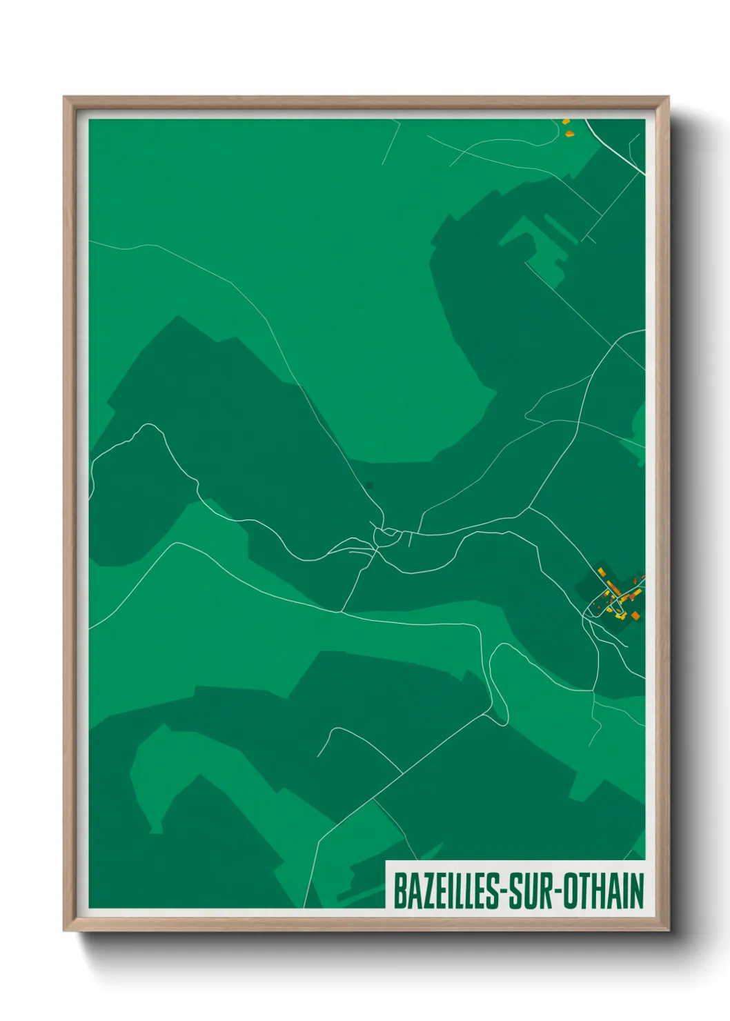 Une affiche de carte sur Bazeilles-sur-Othain