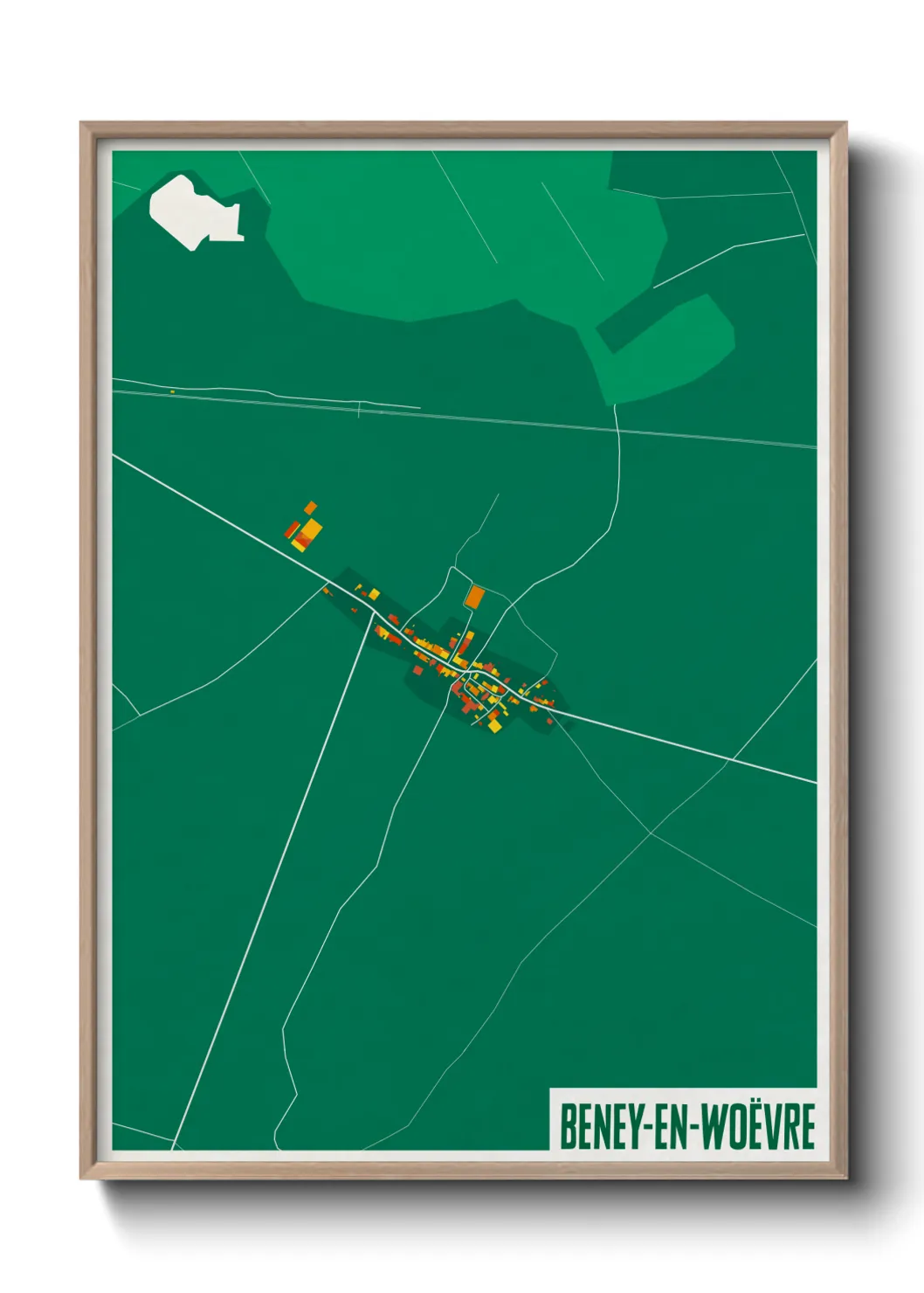 Une affiche de carte sur Beney-en-Woëvre