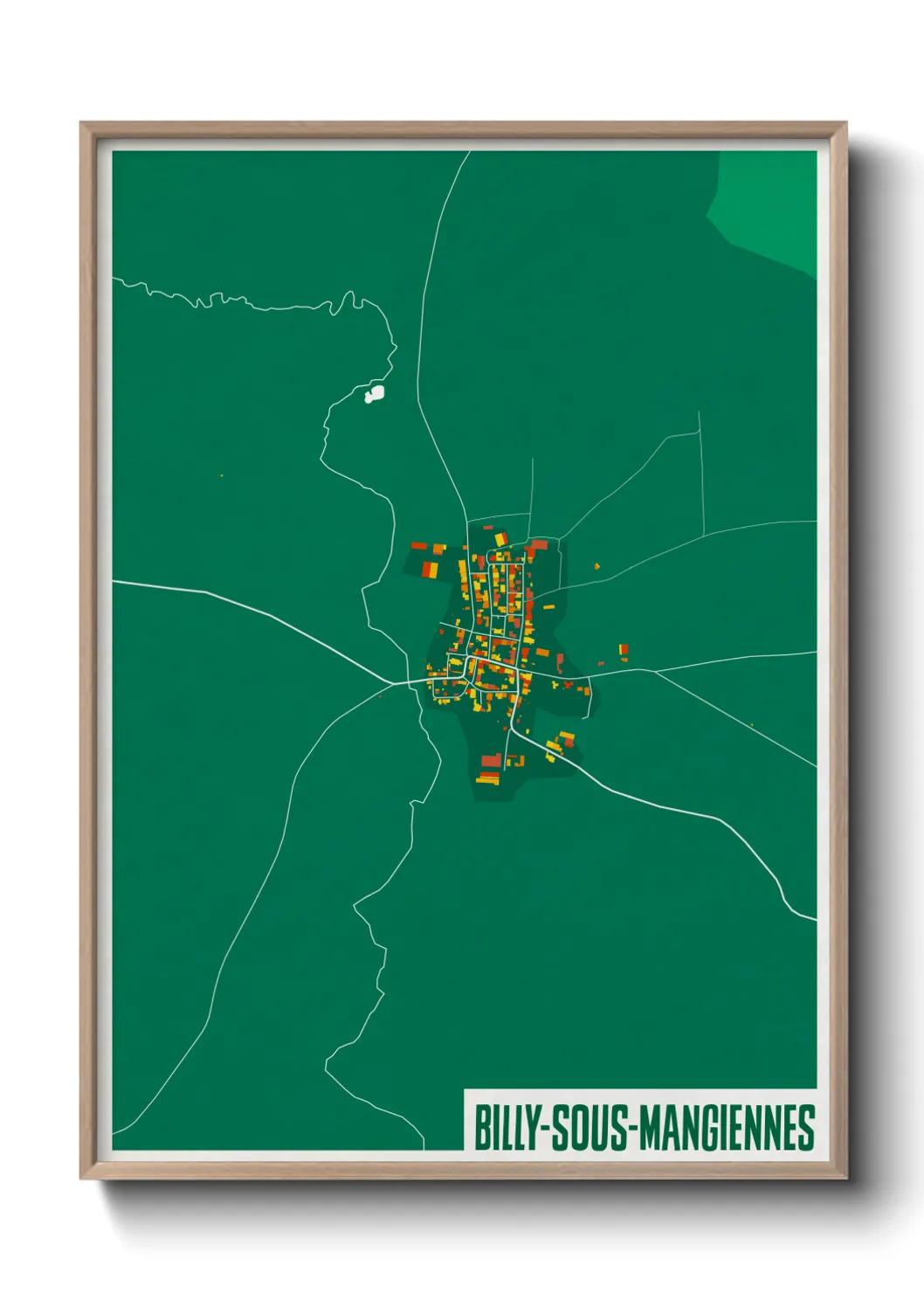 Une affiche de carte sur Billy-sous-Mangiennes