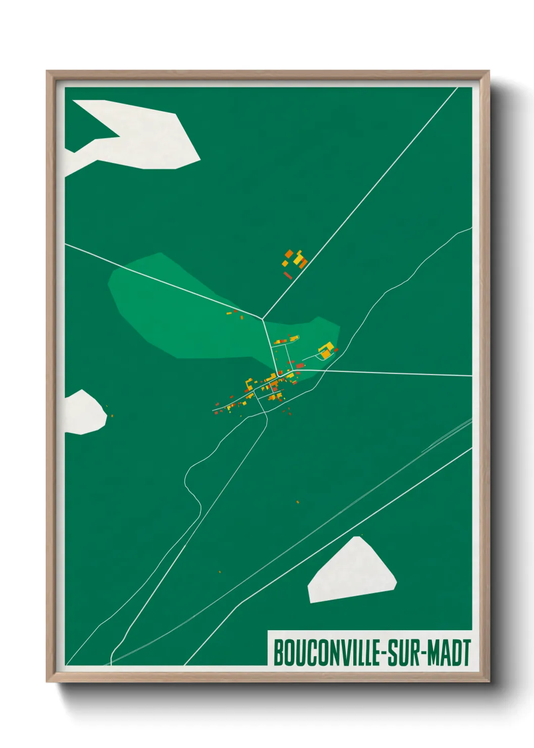 Une affiche de carte sur Bouconville-sur-Madt