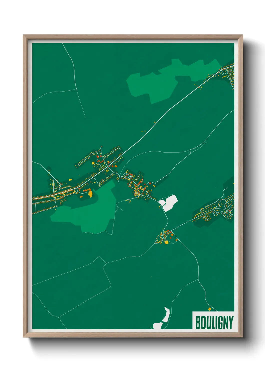 Une affiche de carte sur Bouligny