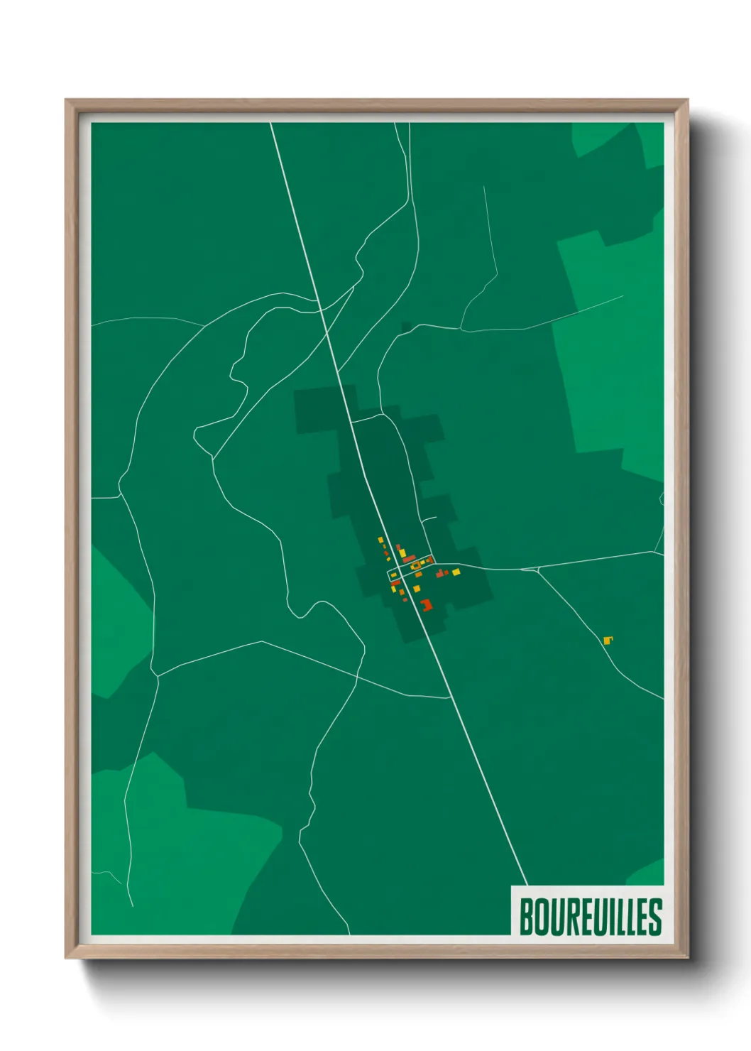 Une affiche de carte sur Boureuilles