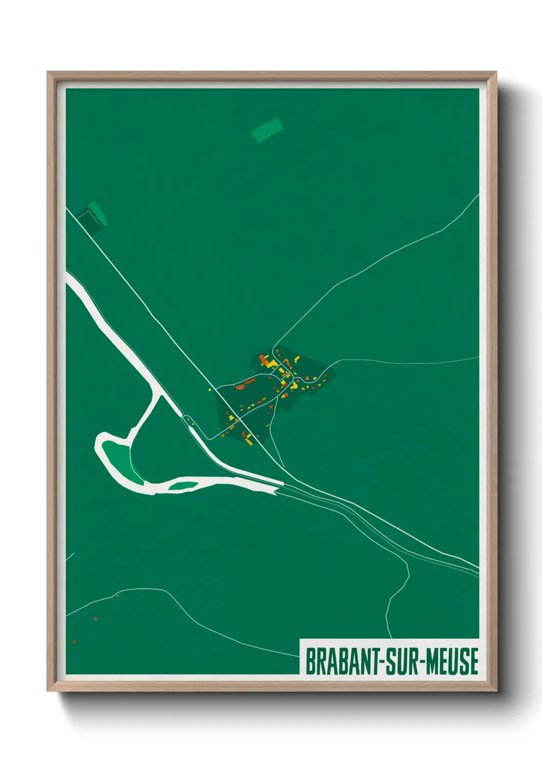 Une affiche de carte sur Brabant-sur-Meuse