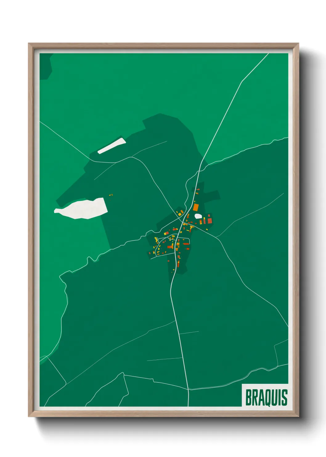 Une affiche de carte sur Braquis