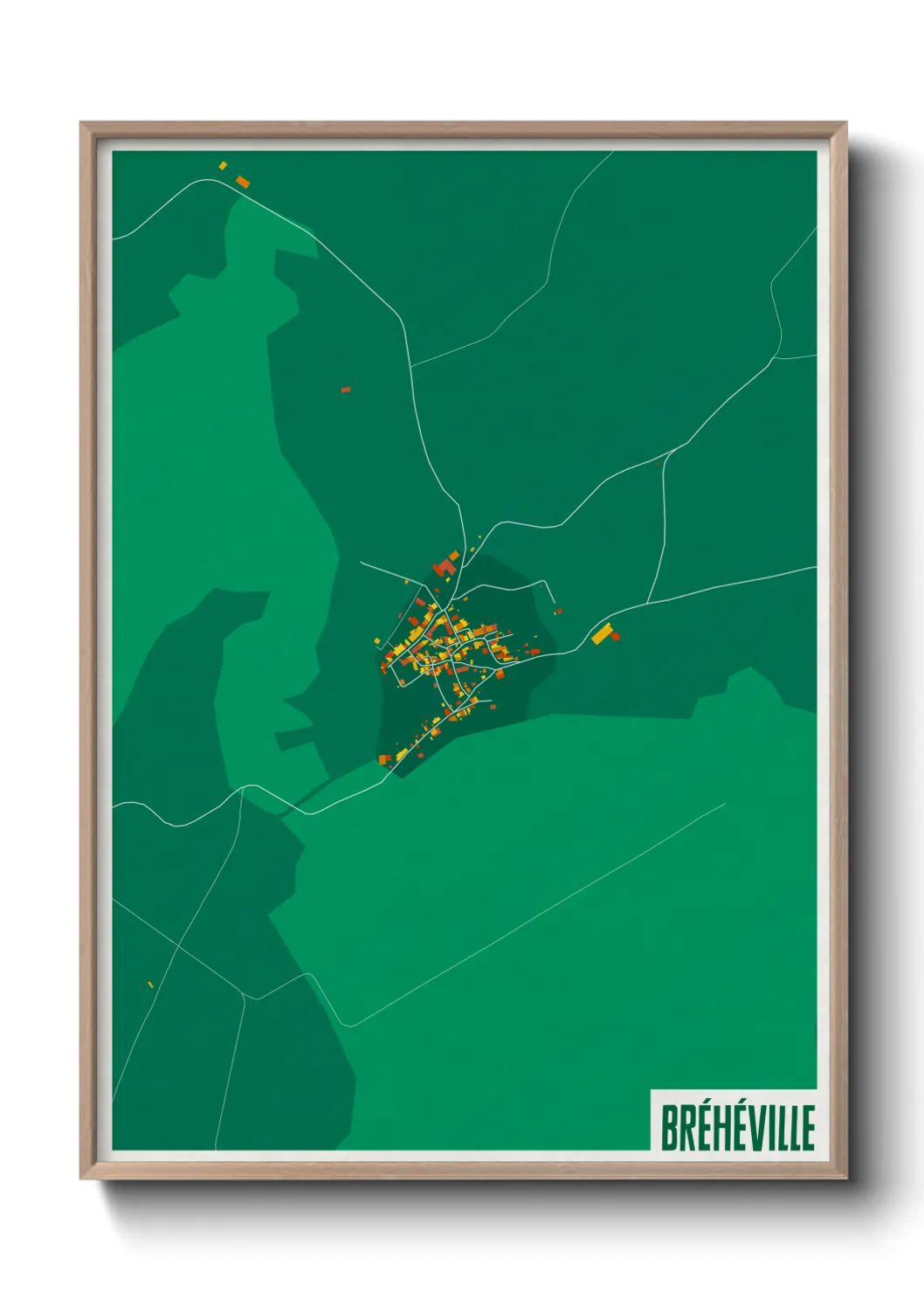 Une affiche de carte sur Bréhéville