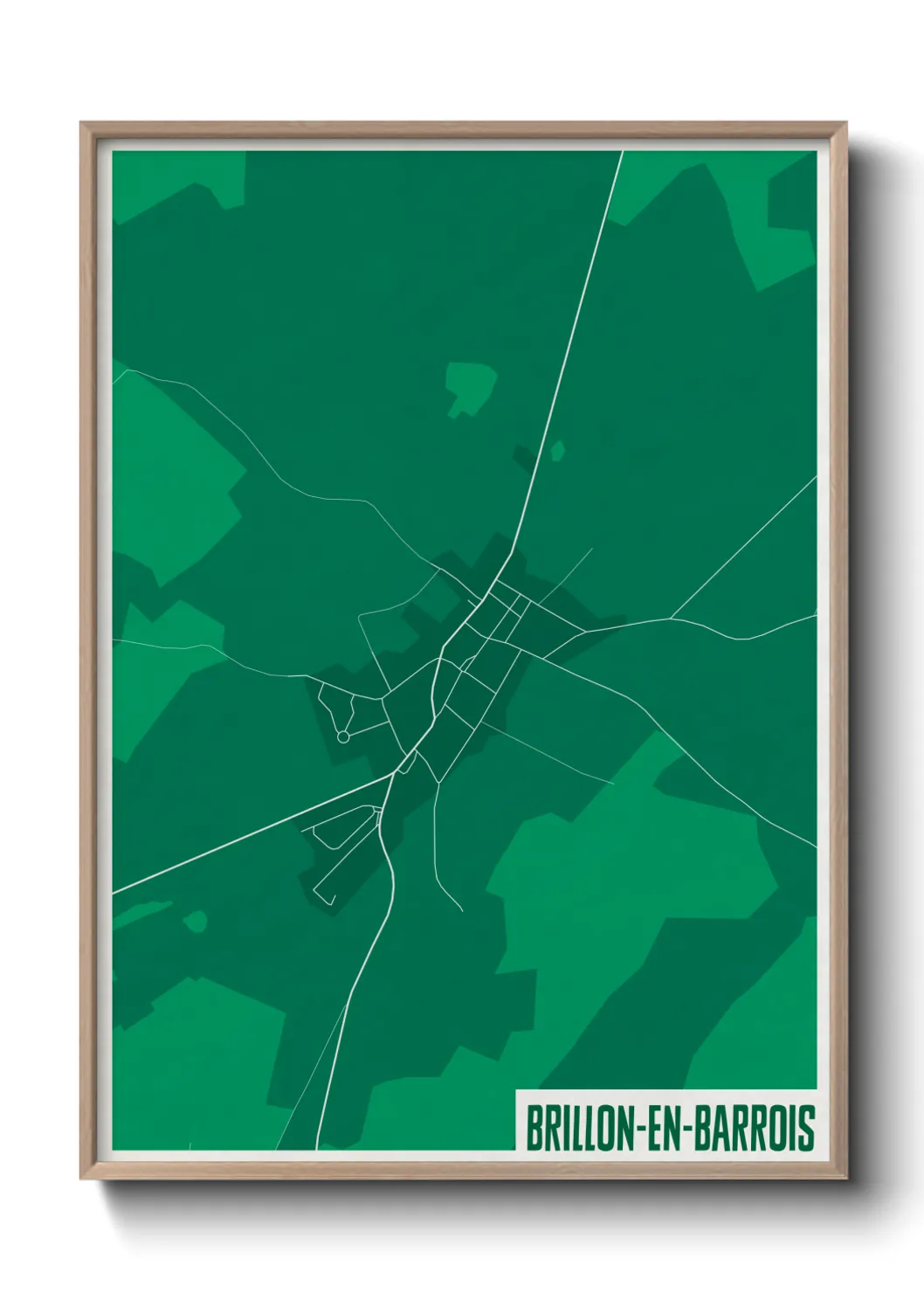 Une affiche de carte sur Brillon-en-Barrois
