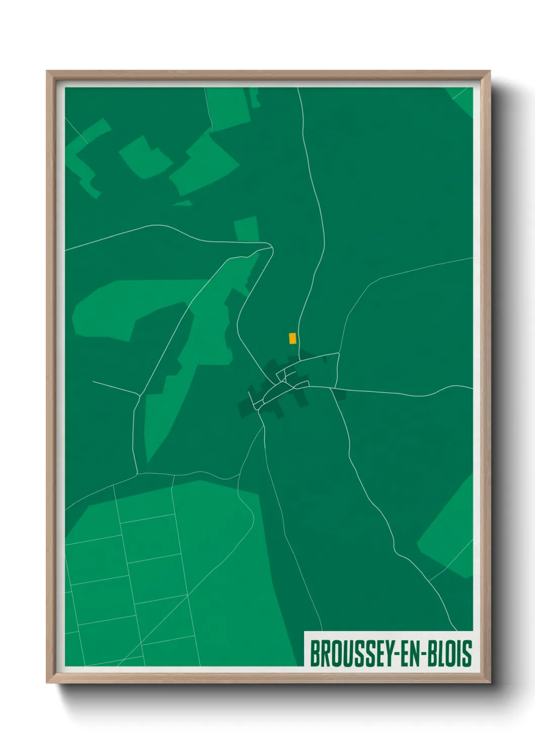 Un poster carteBroussey-en-Blois