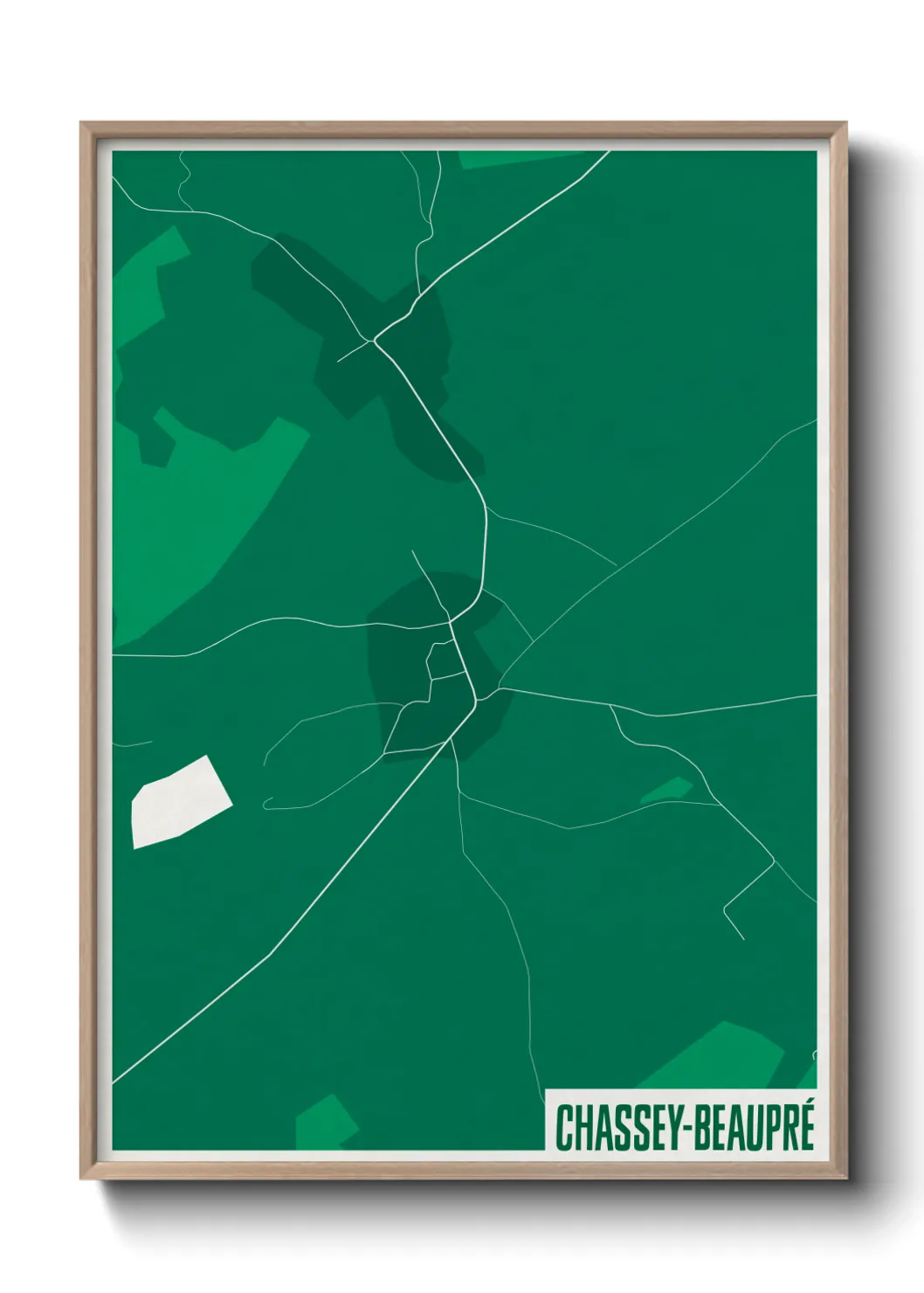 Une affiche de carte sur Chassey-Beaupré