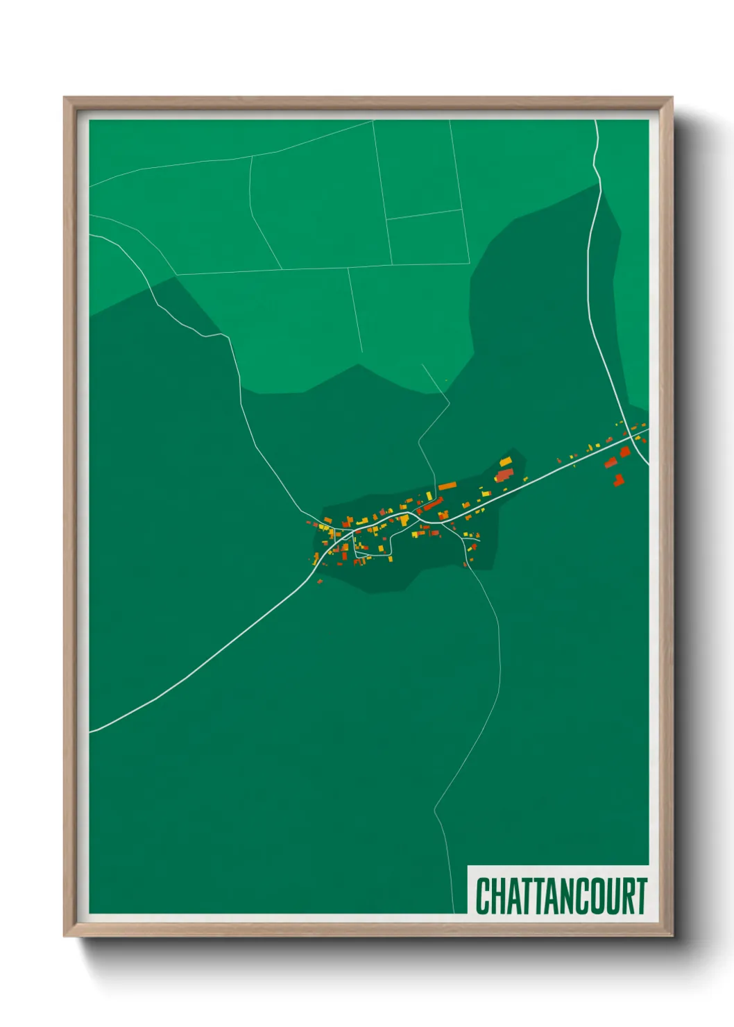 Une affiche de carte sur Chattancourt