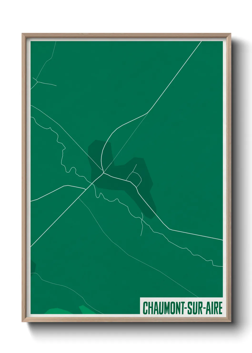 Une affiche de carte sur Chaumont-sur-Aire