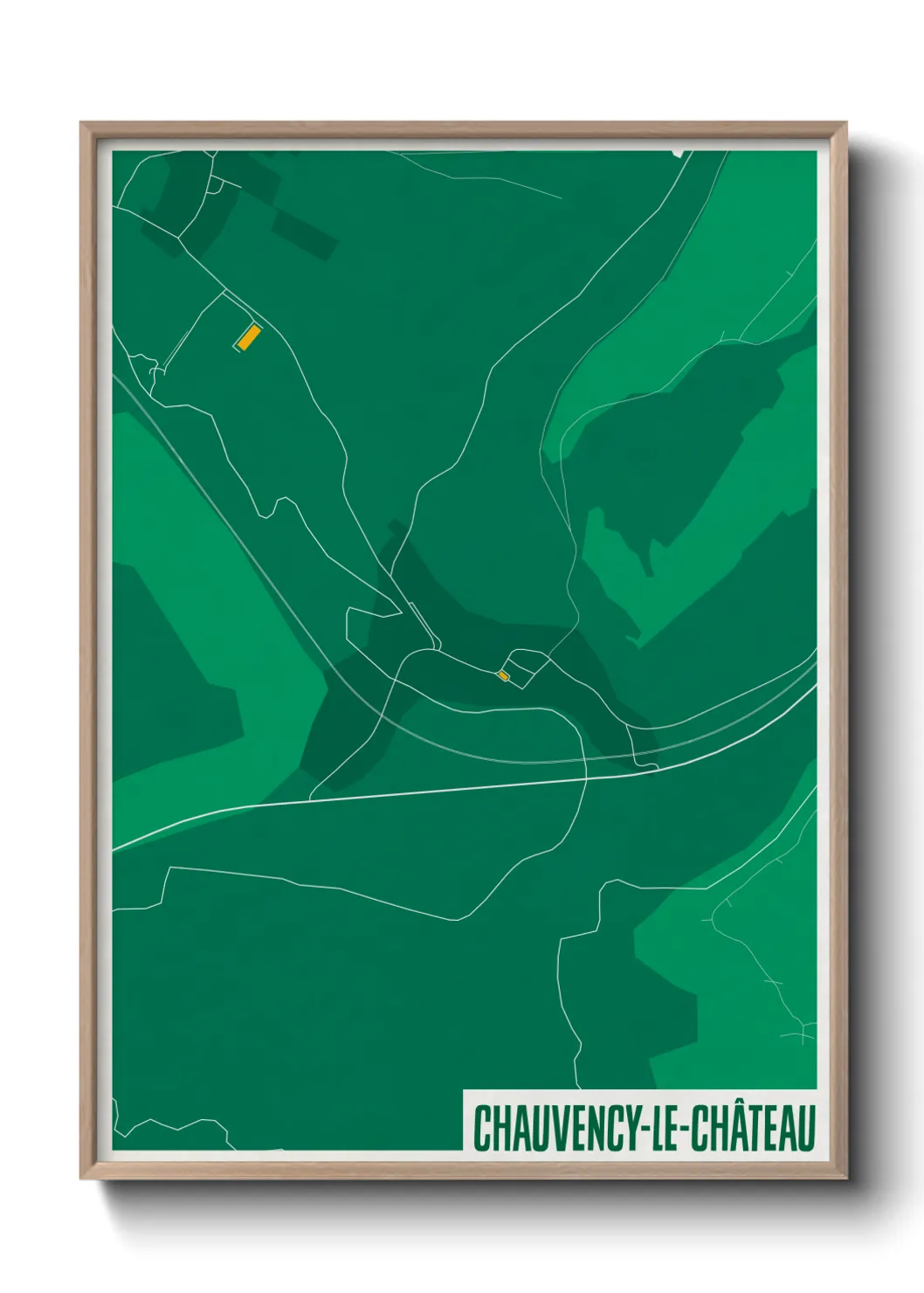 Une affiche de carte sur Chauvency-le-Château