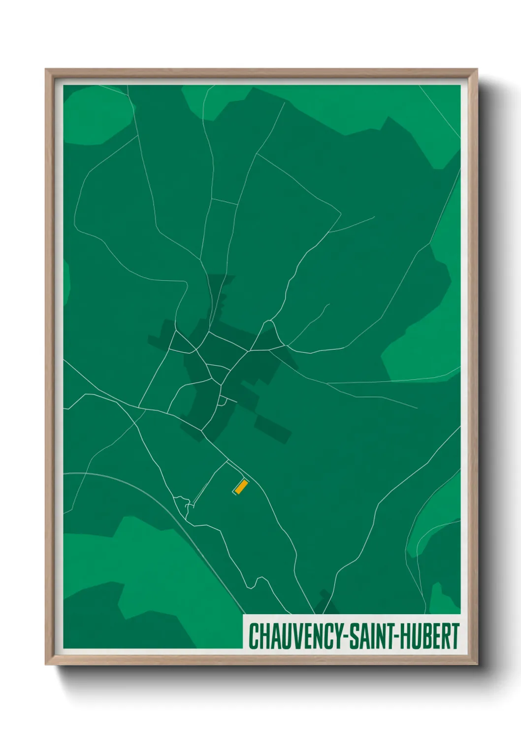 Une affiche de carte sur Chauvency-Saint-Hubert