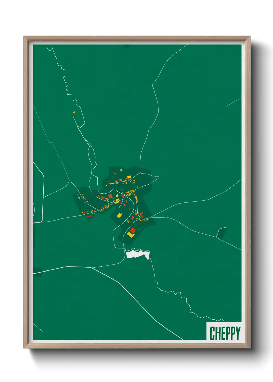 Une affiche de carte sur Cheppy