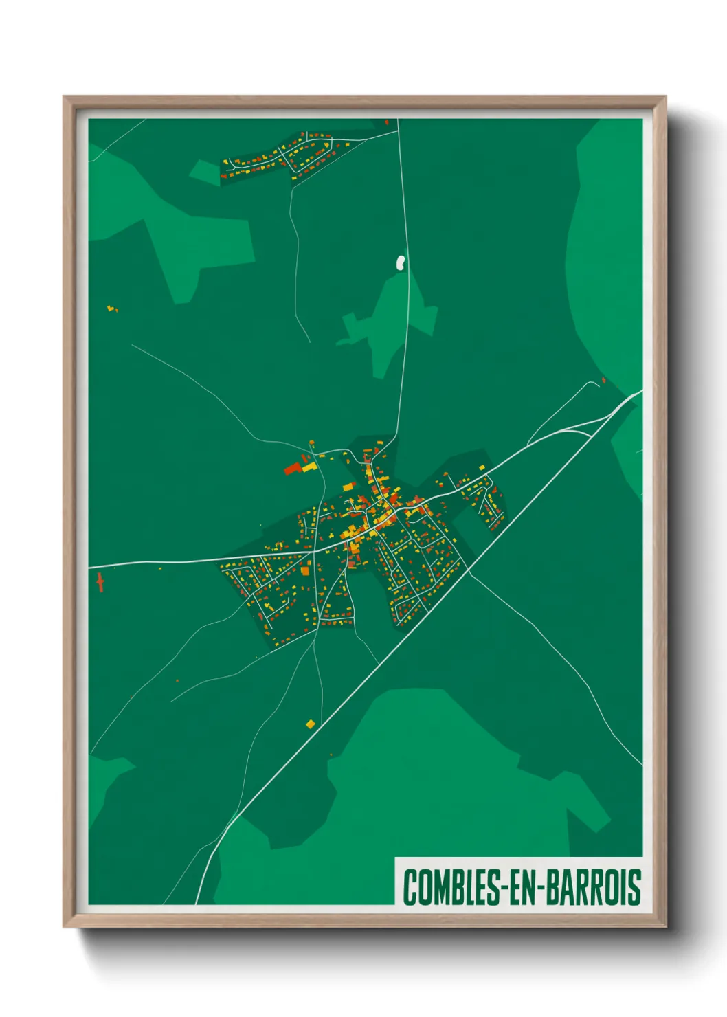 Une affiche de carte sur Combles-en-Barrois