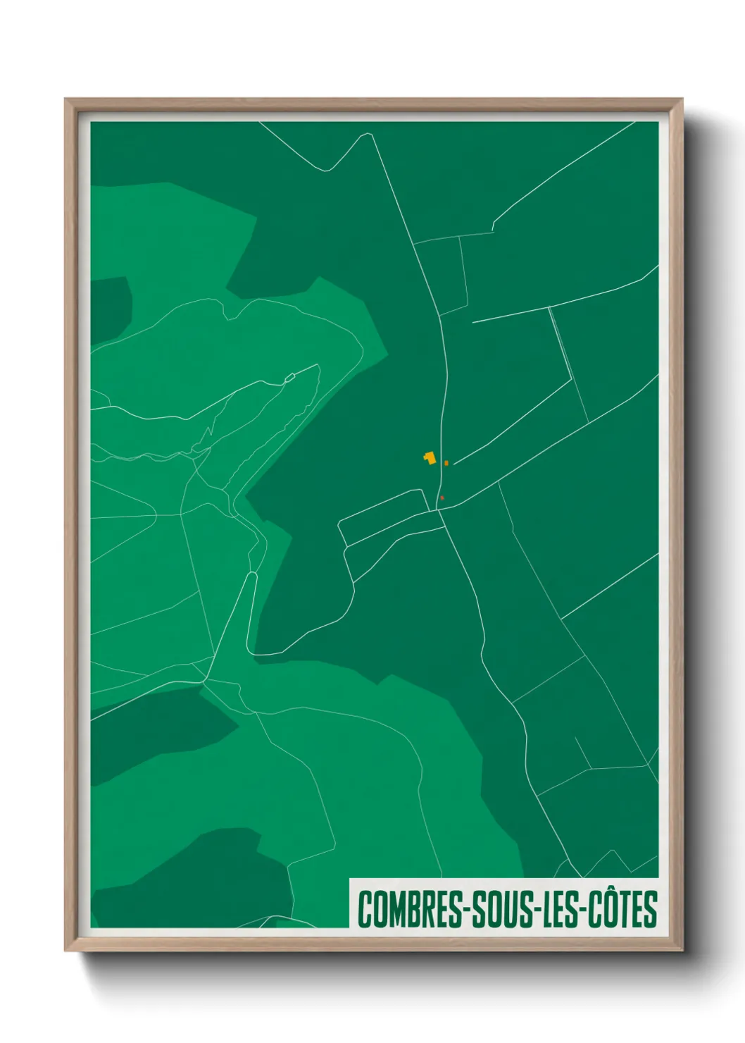 Une affiche de carte sur Combres-sous-les-Côtes