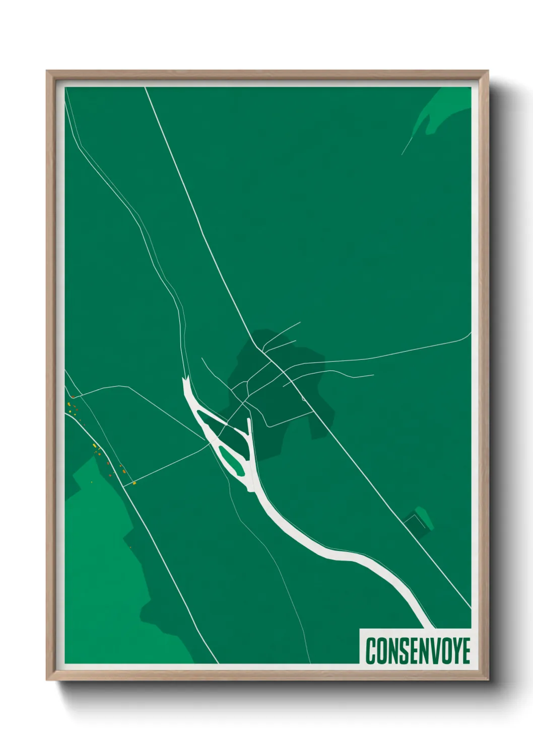 Une affiche de carte sur Consenvoye