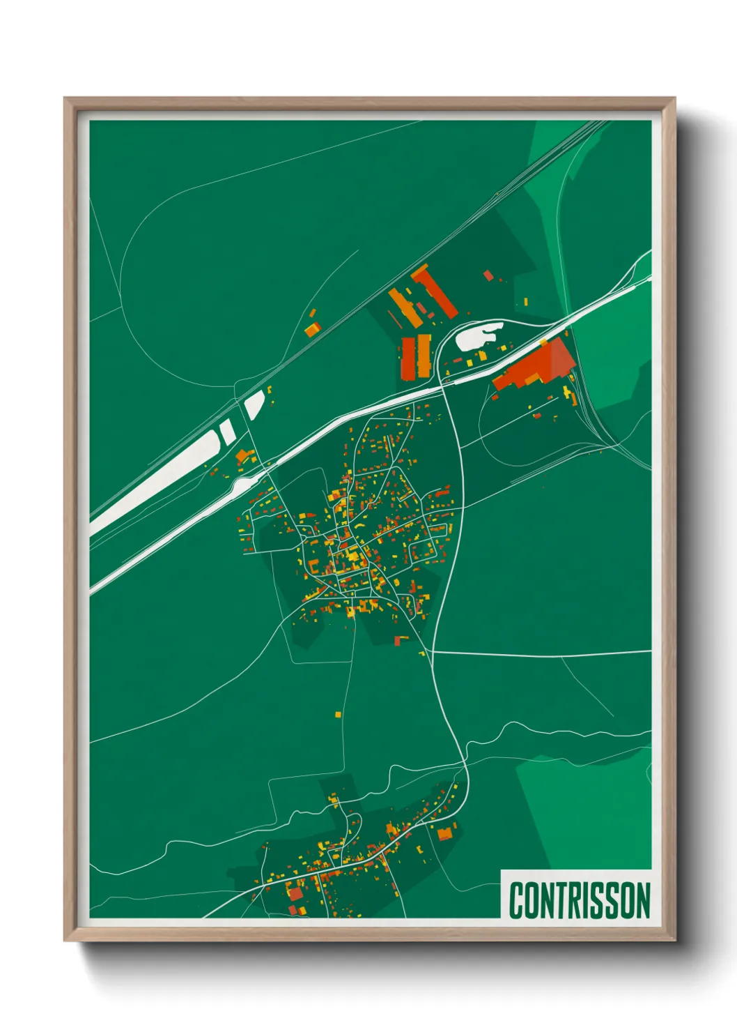Une affiche de carte sur Contrisson