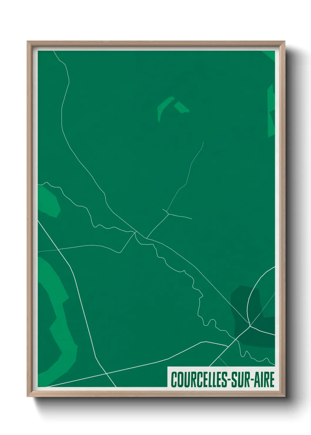 Une affiche de carte sur Courcelles-sur-Aire