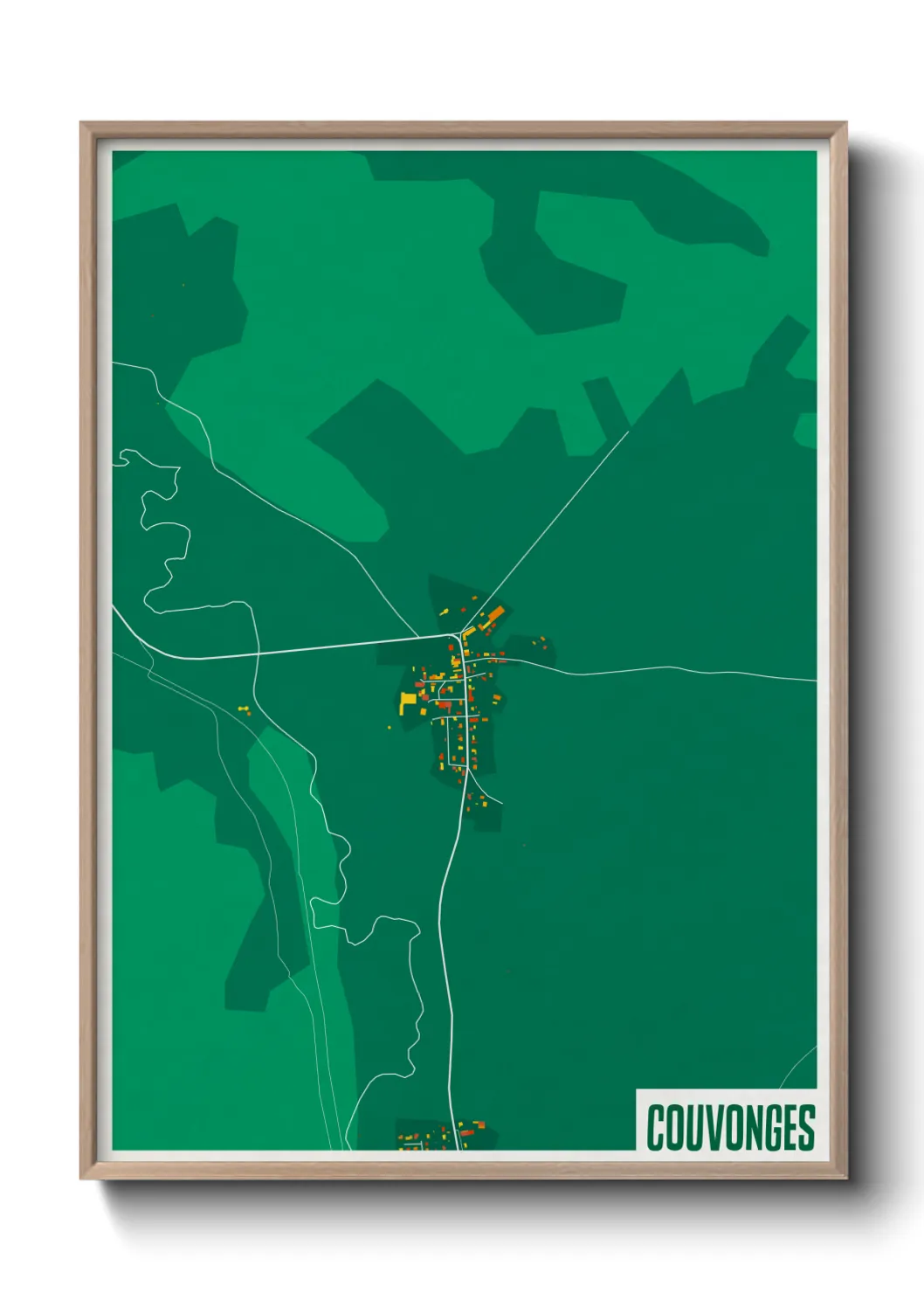 Une affiche de carte sur Couvonges