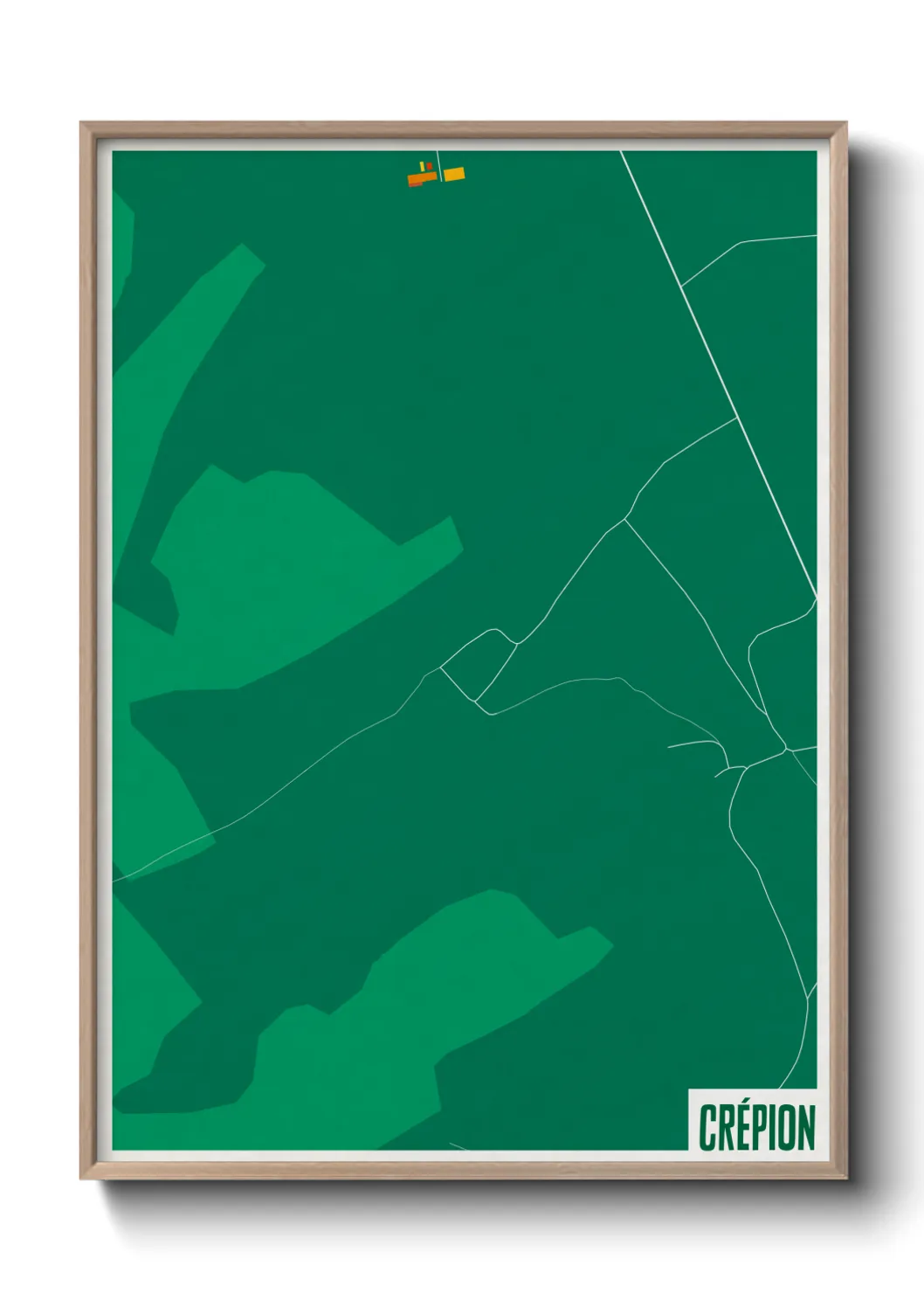 Une affiche de carte sur Crépion