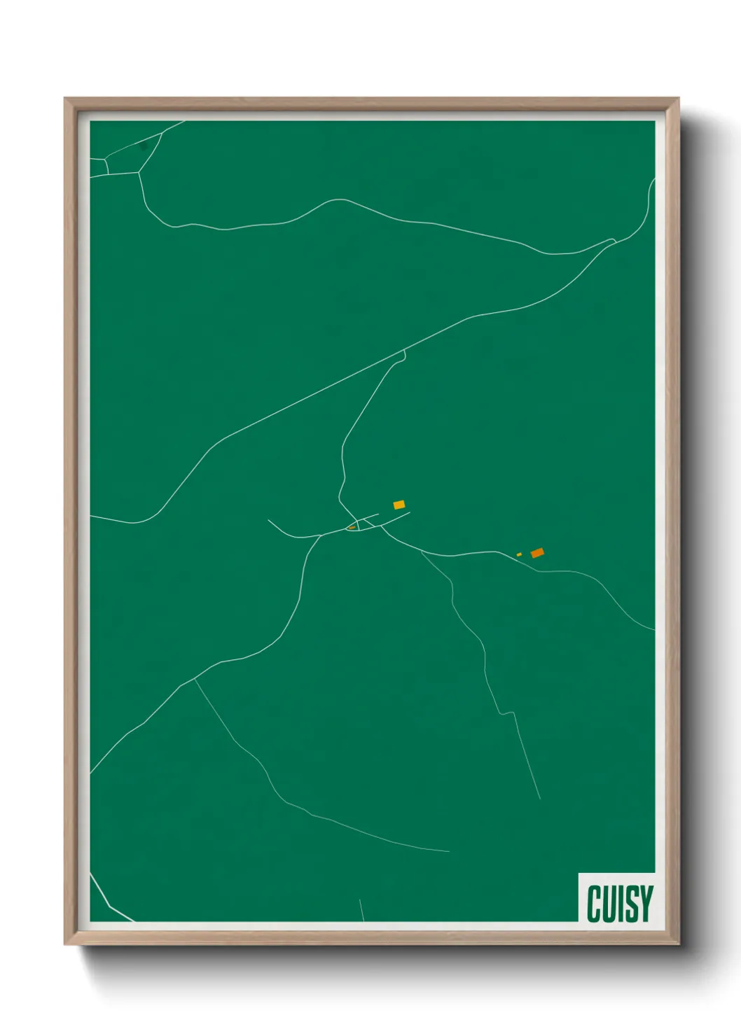 Une affiche de carte sur Cuisy