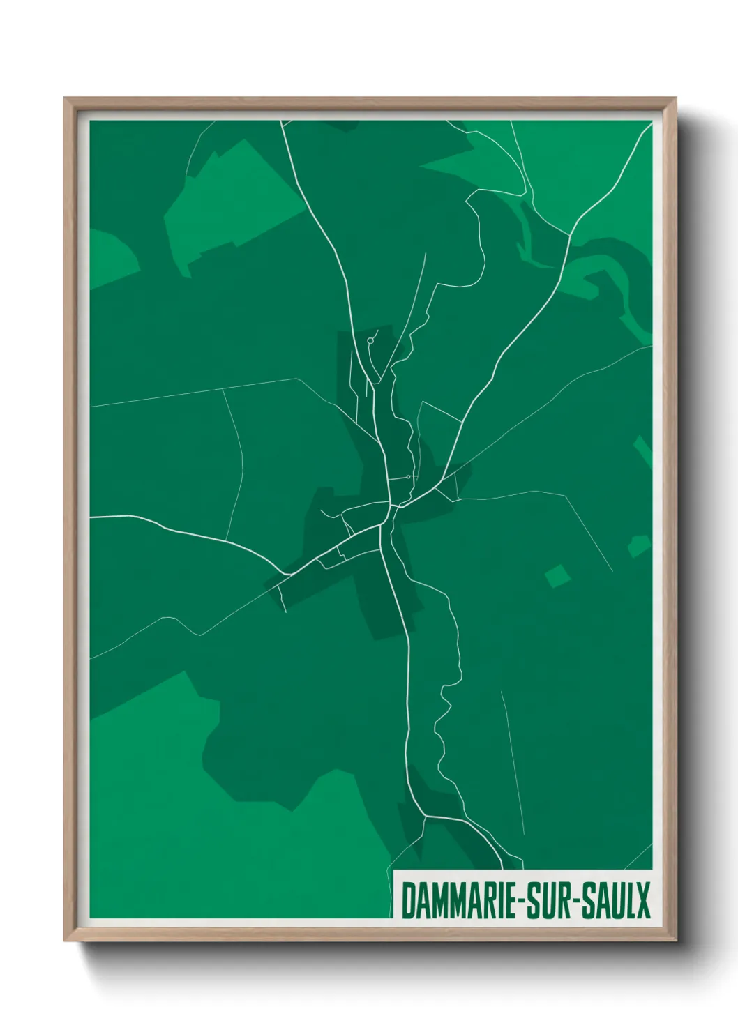Une affiche de carte sur Dammarie-sur-Saulx