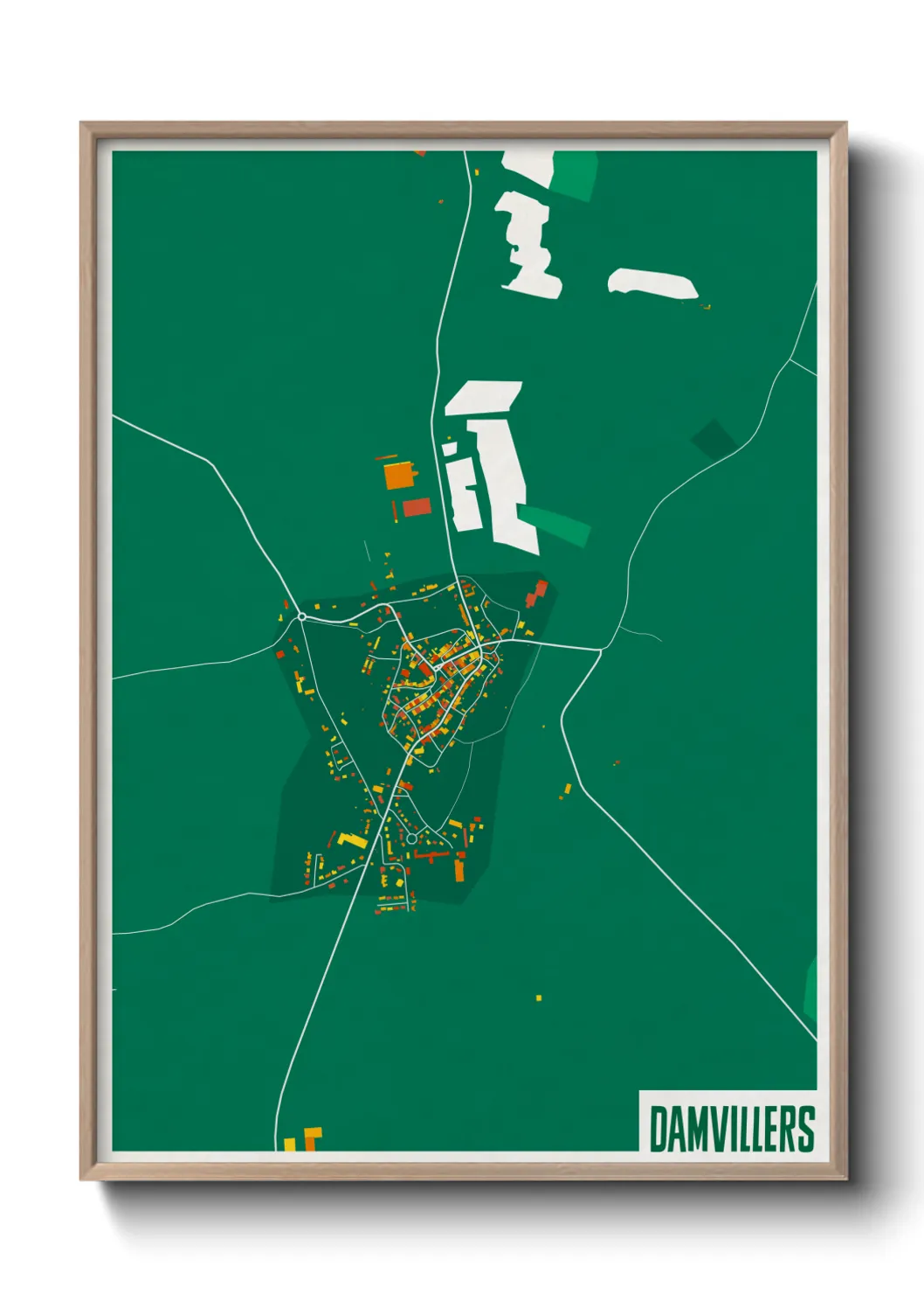 Une affiche de carte sur Damvillers