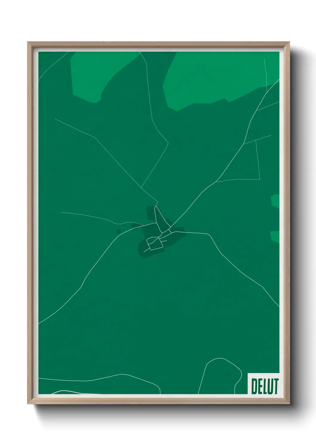 Une affiche de carte sur Delut